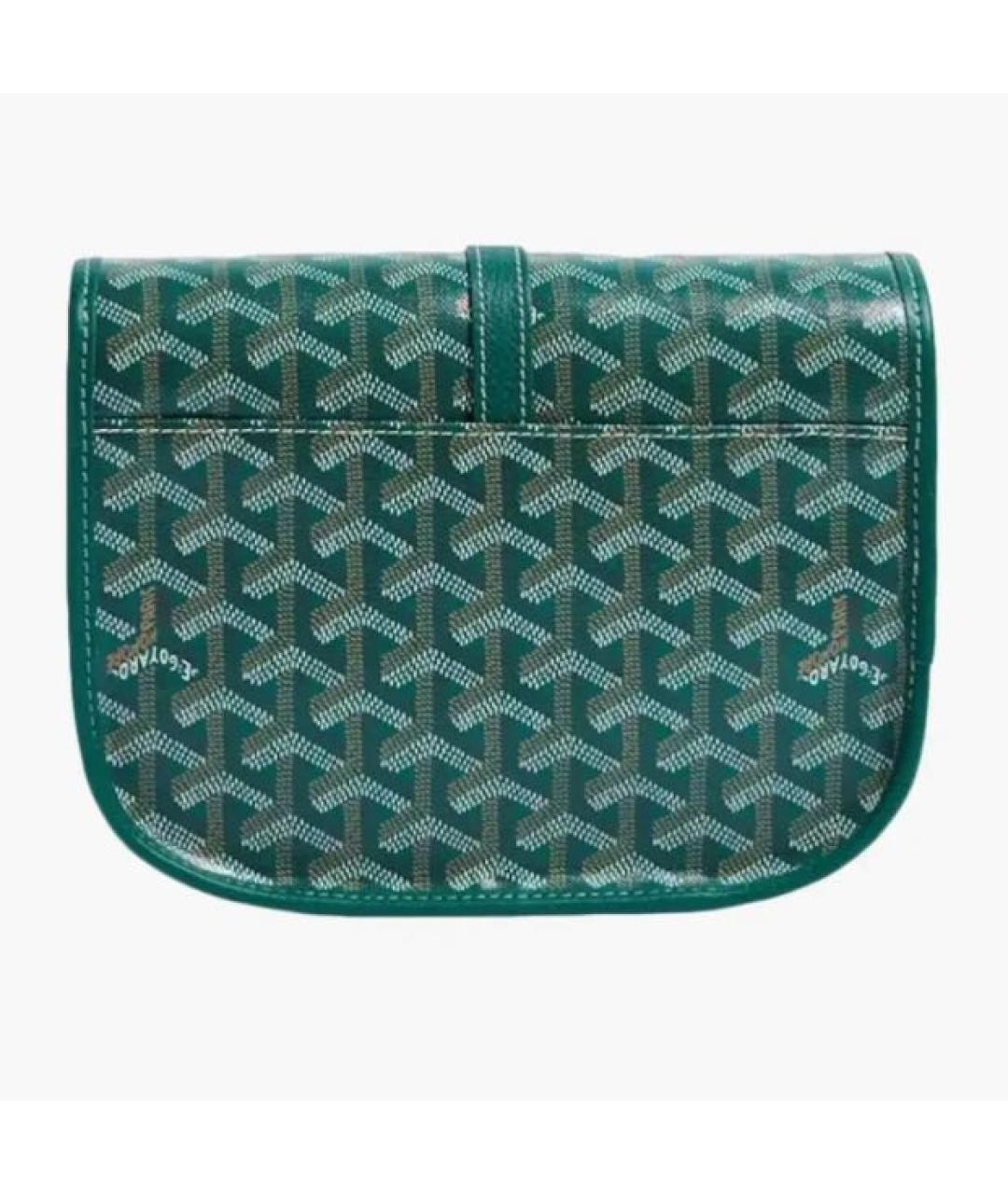 GOYARD Зеленая кожаная сумка на плечо, фото 3