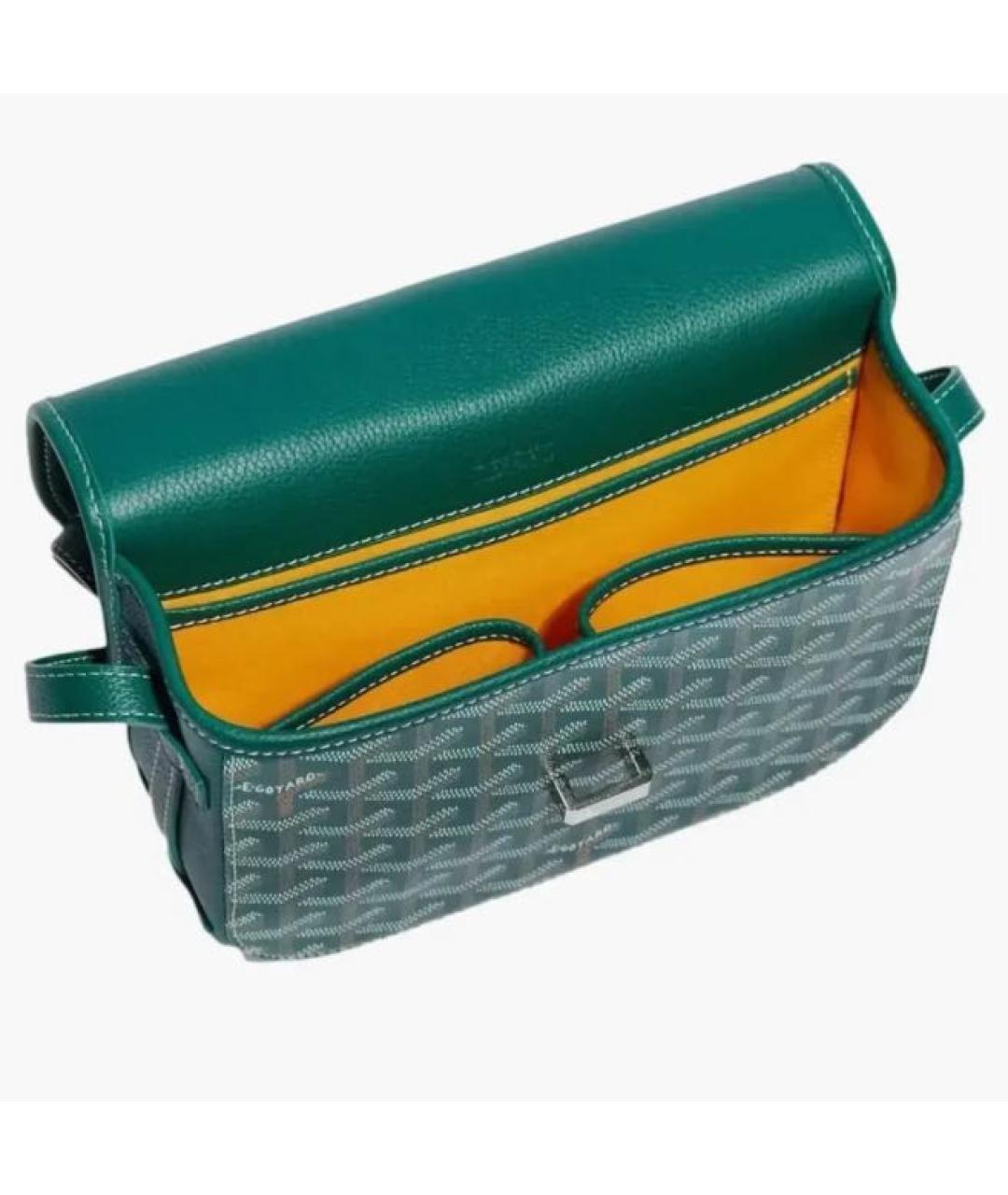 GOYARD Зеленая кожаная сумка на плечо, фото 2