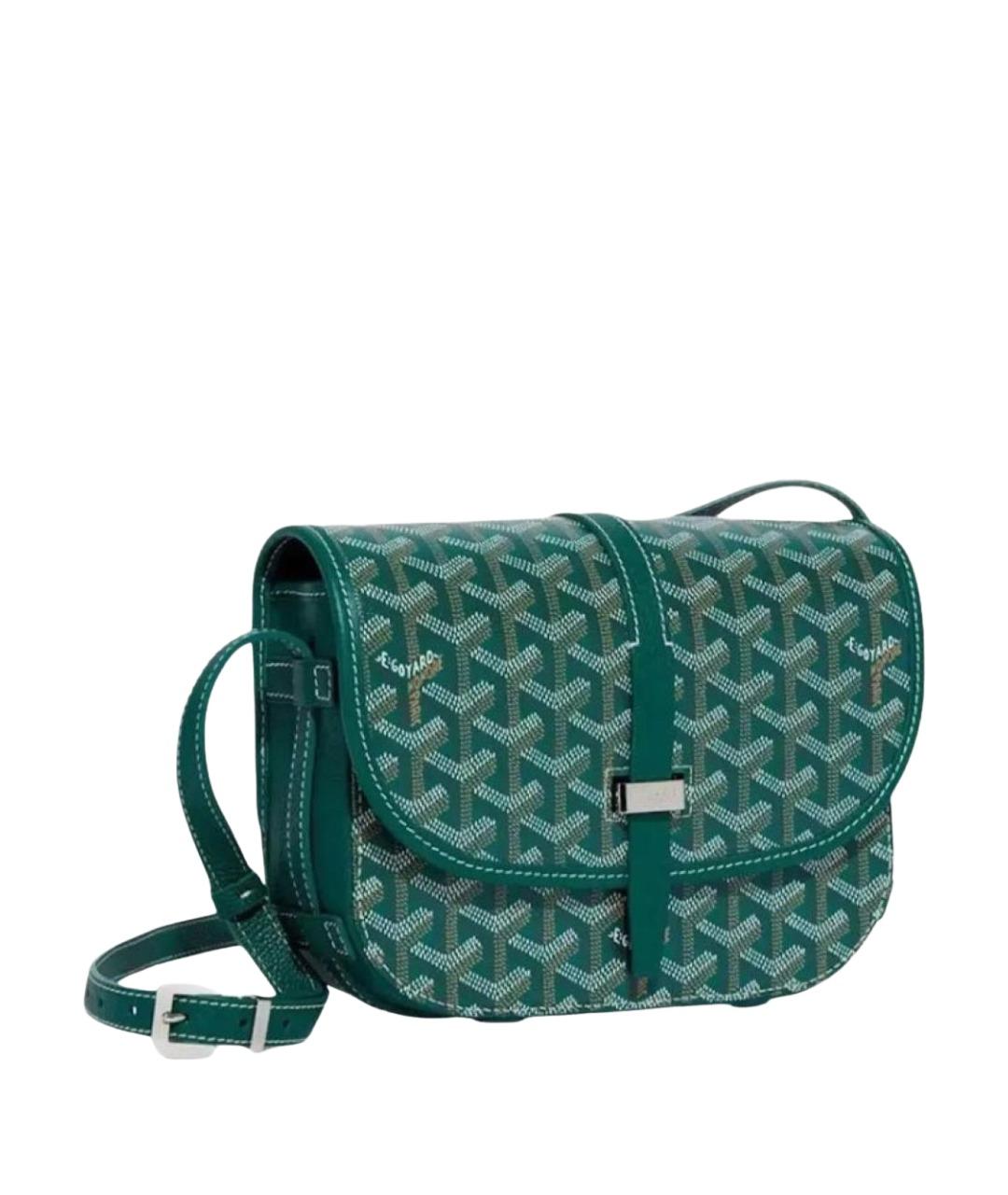 GOYARD Зеленая кожаная сумка на плечо, фото 1