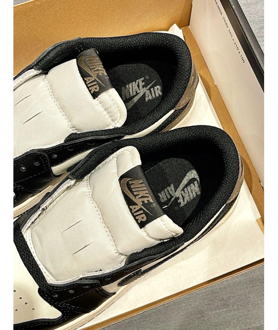 JORDAN Коричневые кожаные кроссовки, фото 6