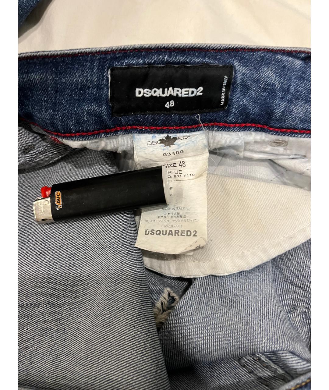 DSQUARED2 Синие джинсы скинни, фото 4