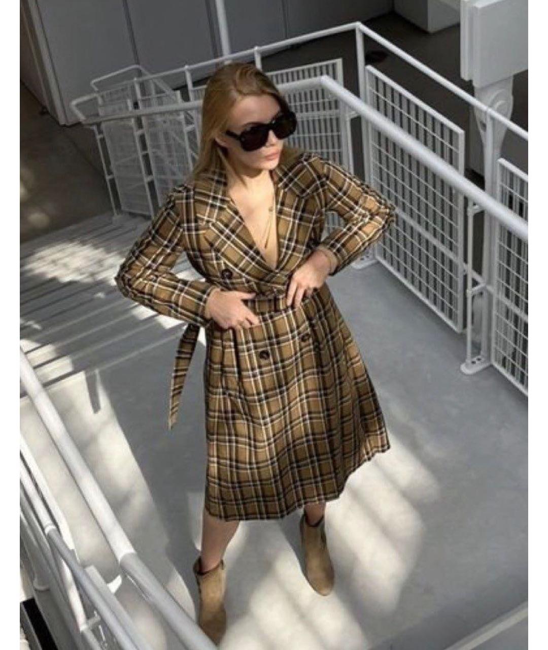 'S MAX MARA Коричневый хлопковый тренч/плащ, фото 6