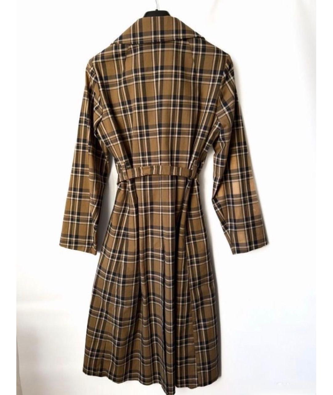 'S MAX MARA Коричневый хлопковый тренч/плащ, фото 2