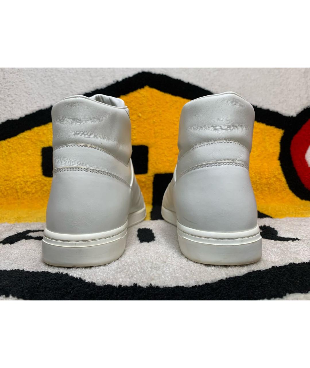 GUCCI Белые кожаные высокие кроссовки / кеды, фото 4