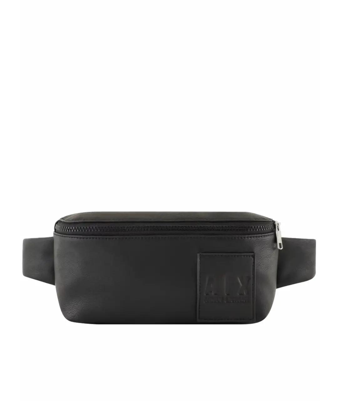 ARMANI EXCHANGE Черная поясная сумка из искусственной кожи, фото 1