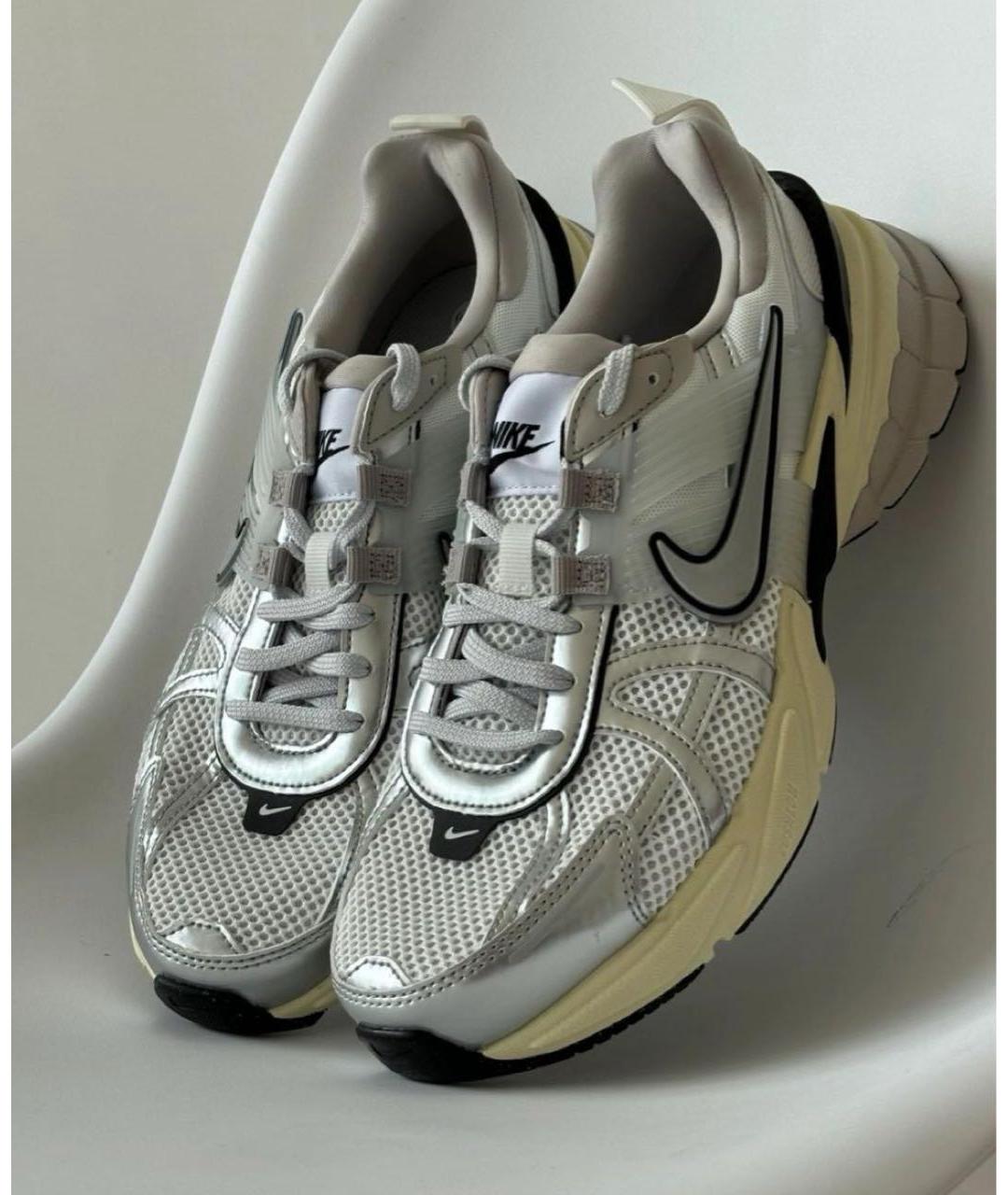 NIKE Серебряные текстильные кроссовки, фото 5