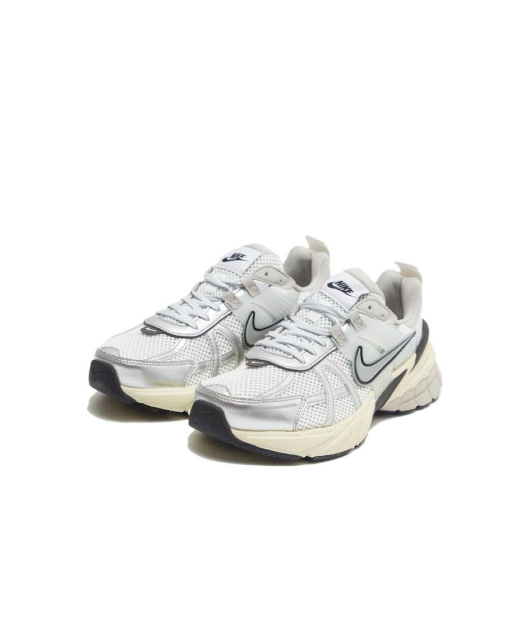 NIKE Серебряные текстильные кроссовки, фото 2