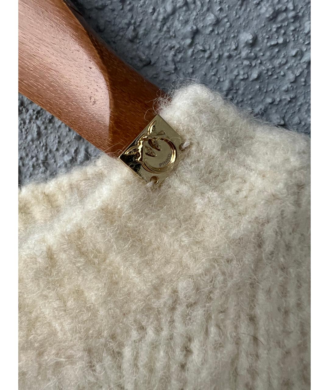 PINKO Бежевый шерстяной джемпер / свитер, фото 2