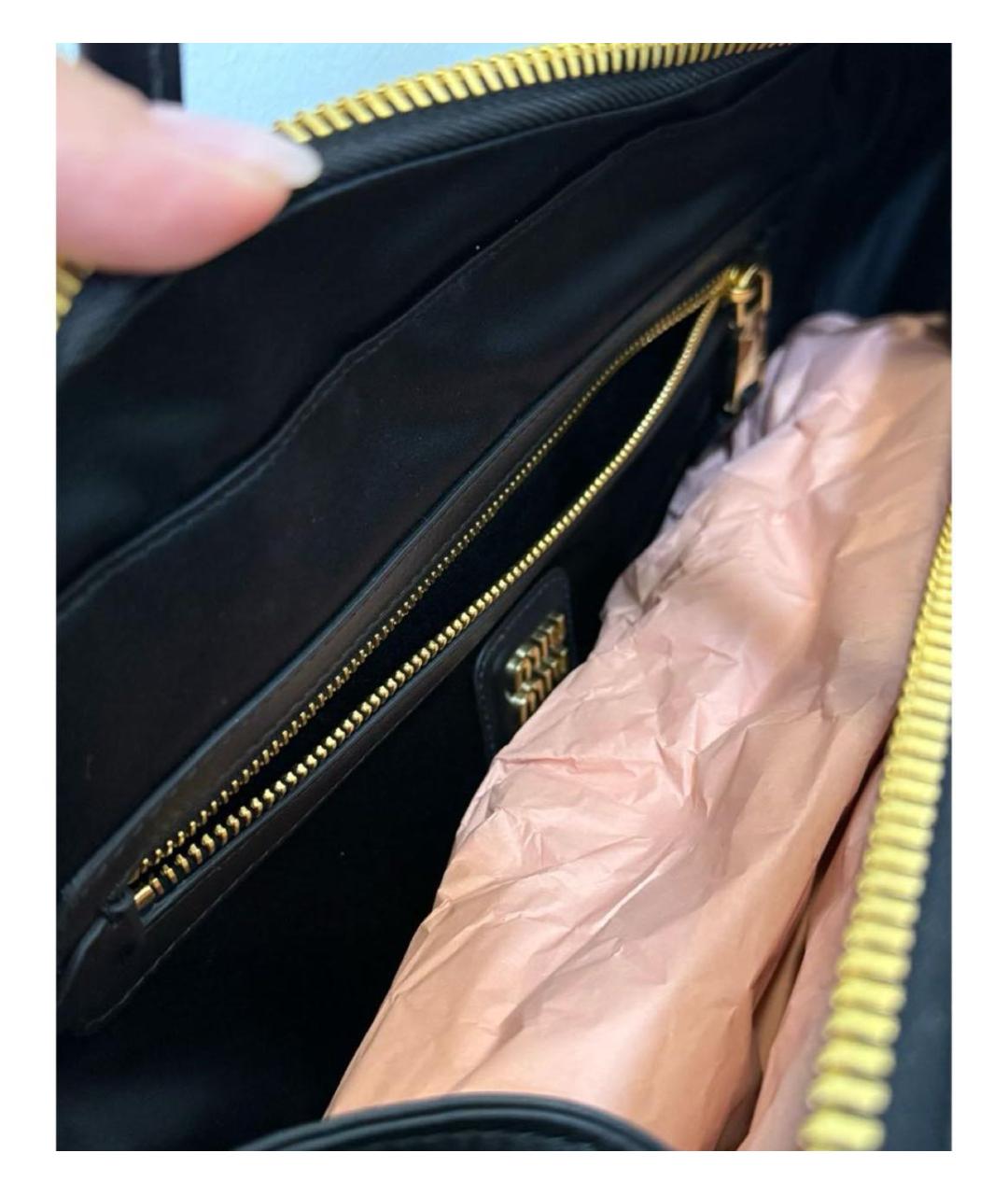 MIU MIU Черная кожаная сумка с короткими ручками, фото 5