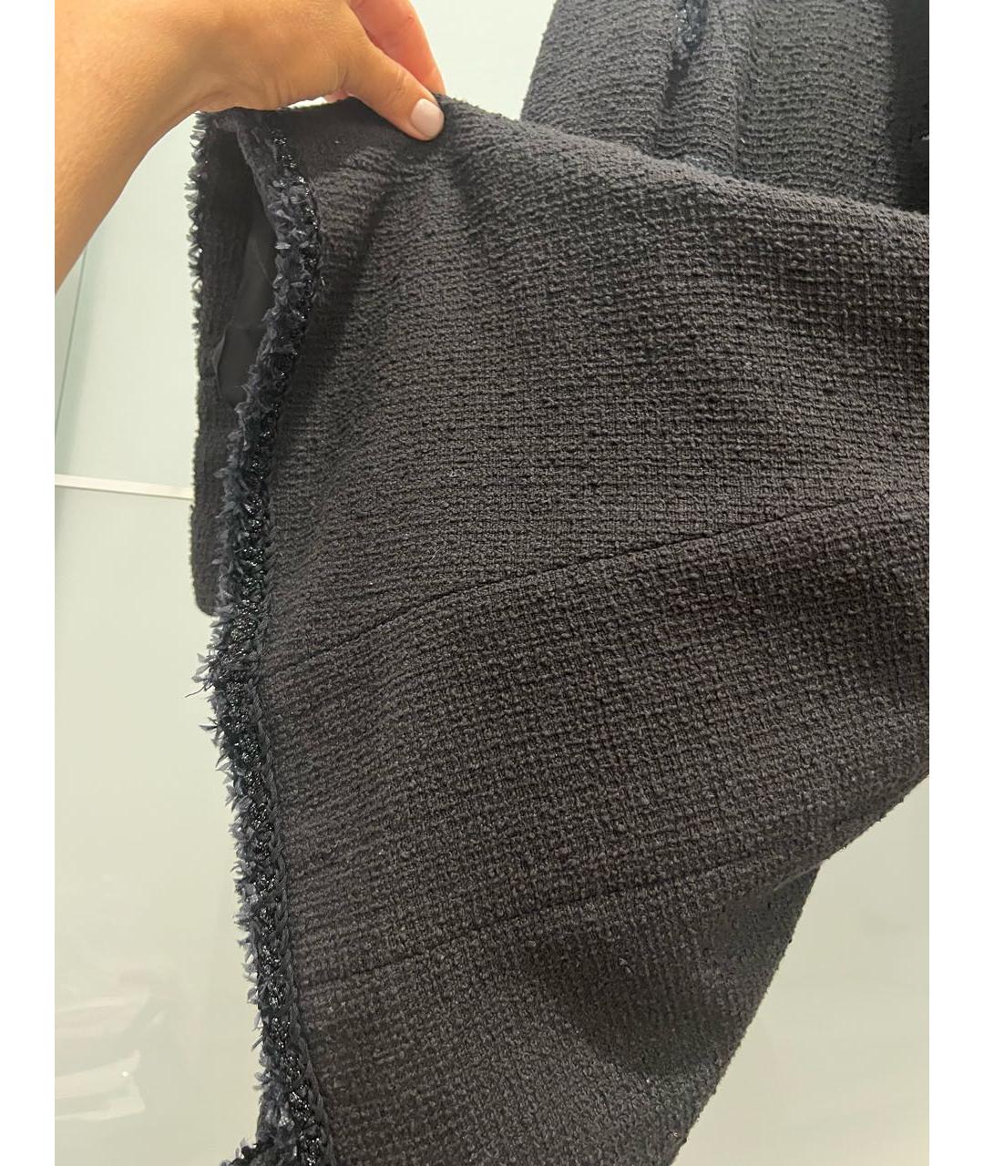 CHANEL Черный твидовый жакет/пиджак, фото 3