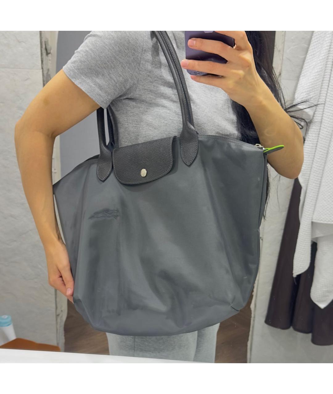 LONGCHAMP Антрацитовая дорожная/спортивная сумка, фото 6