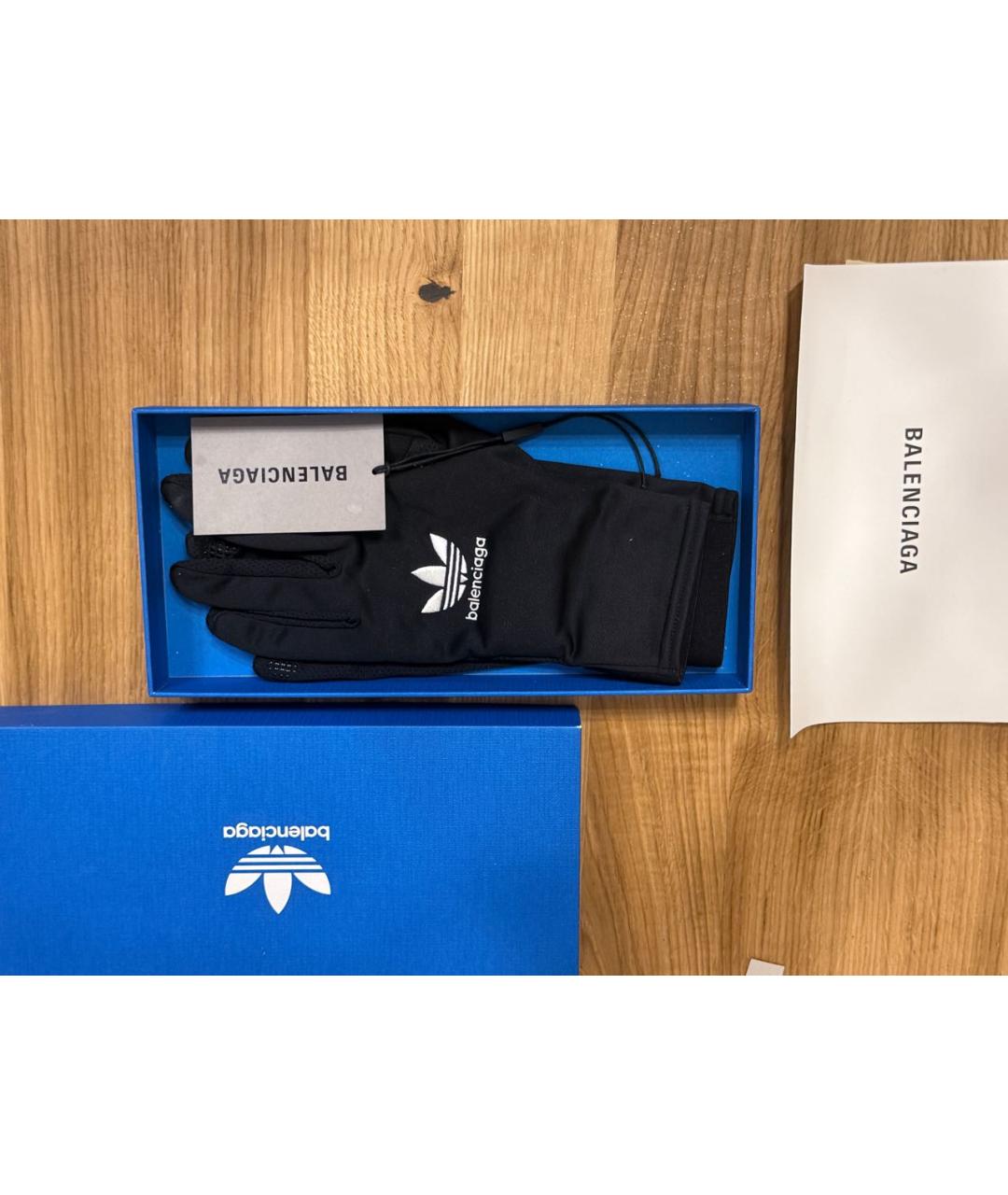 BALENCIAGA Черные кашемировые перчатки, фото 3