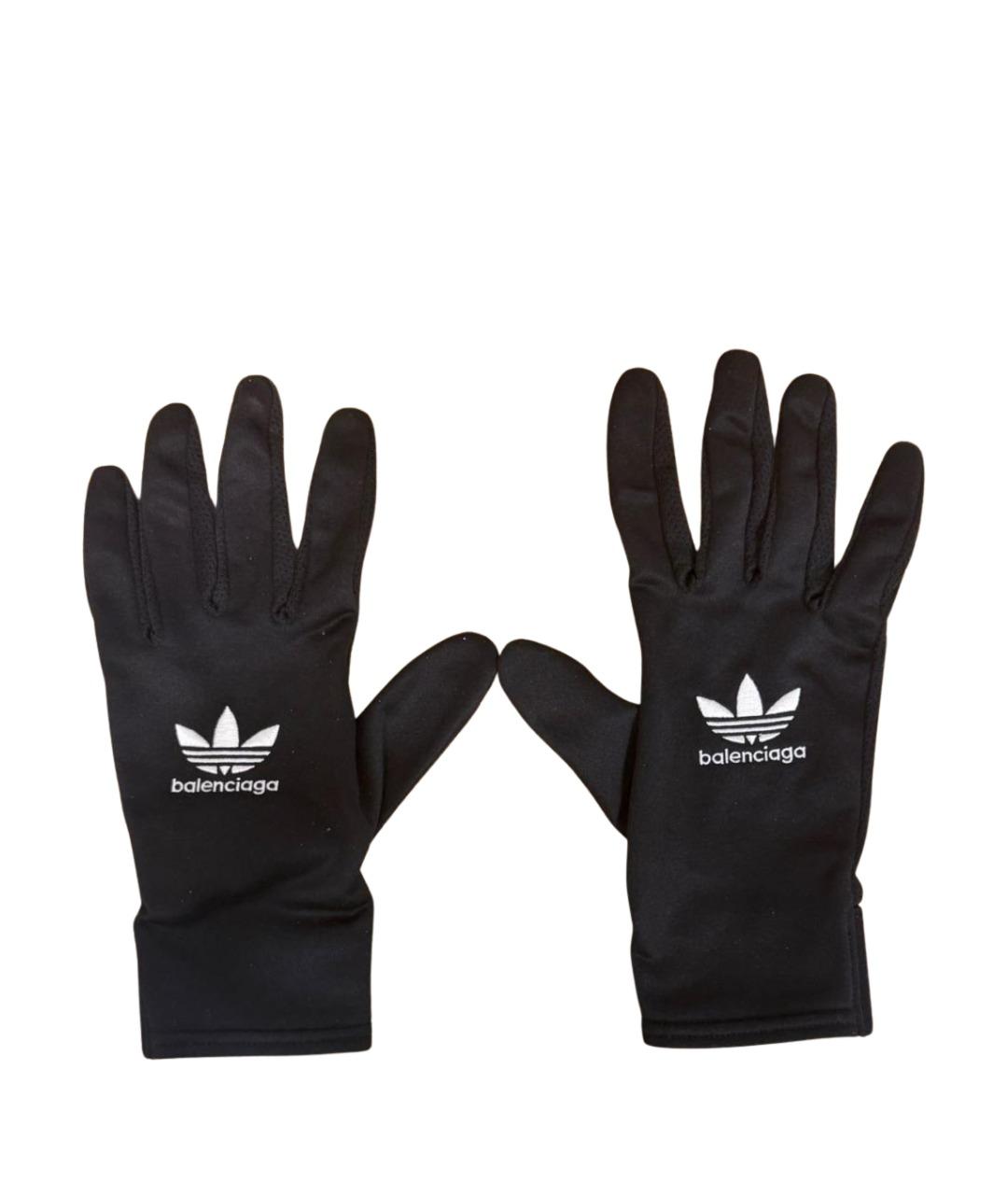 BALENCIAGA Черные кашемировые перчатки, фото 1