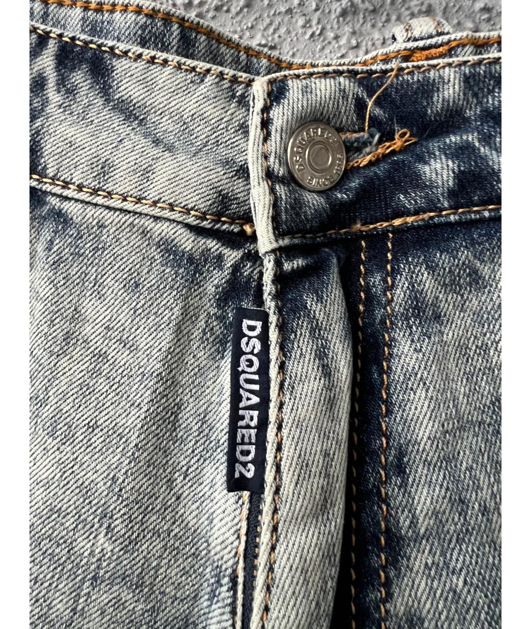 DSQUARED2 Голубые хлопковые шорты, фото 2