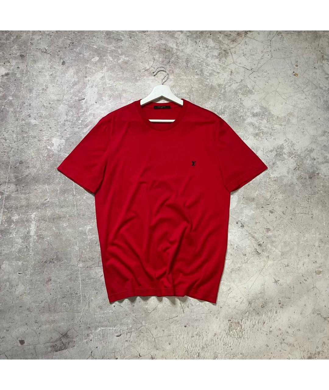 LOUIS VUITTON Красная хлопковая футболка, фото 8