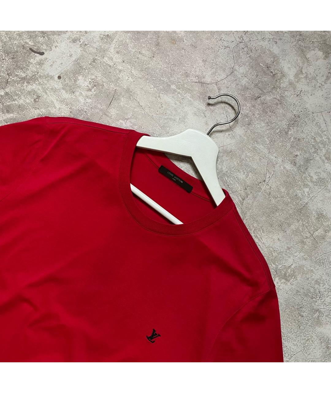 LOUIS VUITTON Красная хлопковая футболка, фото 3