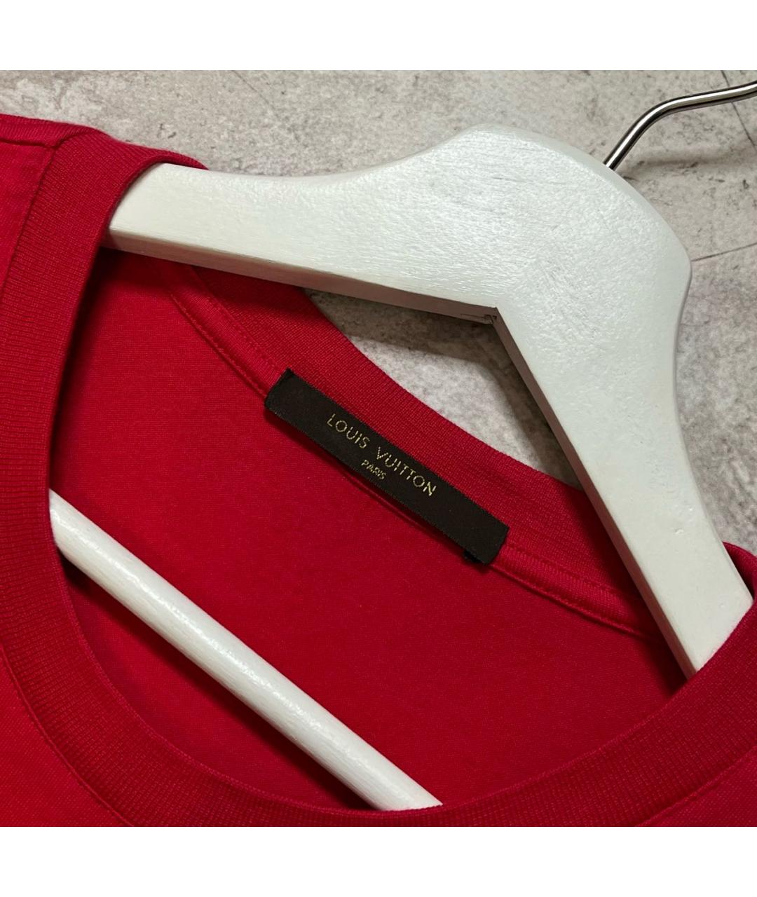 LOUIS VUITTON Красная хлопковая футболка, фото 5