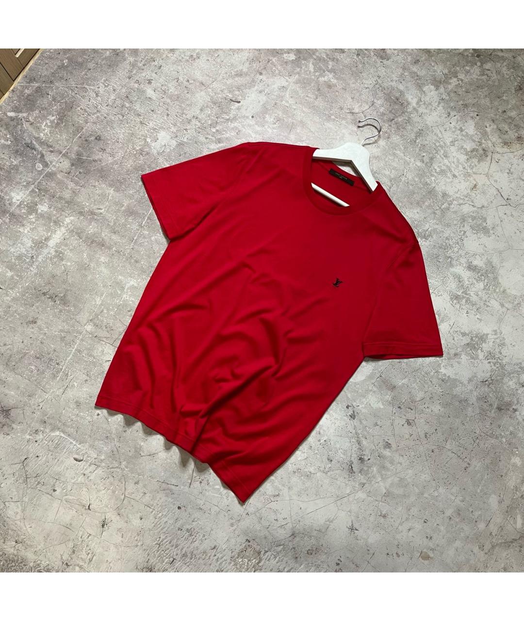 LOUIS VUITTON Красная хлопковая футболка, фото 2