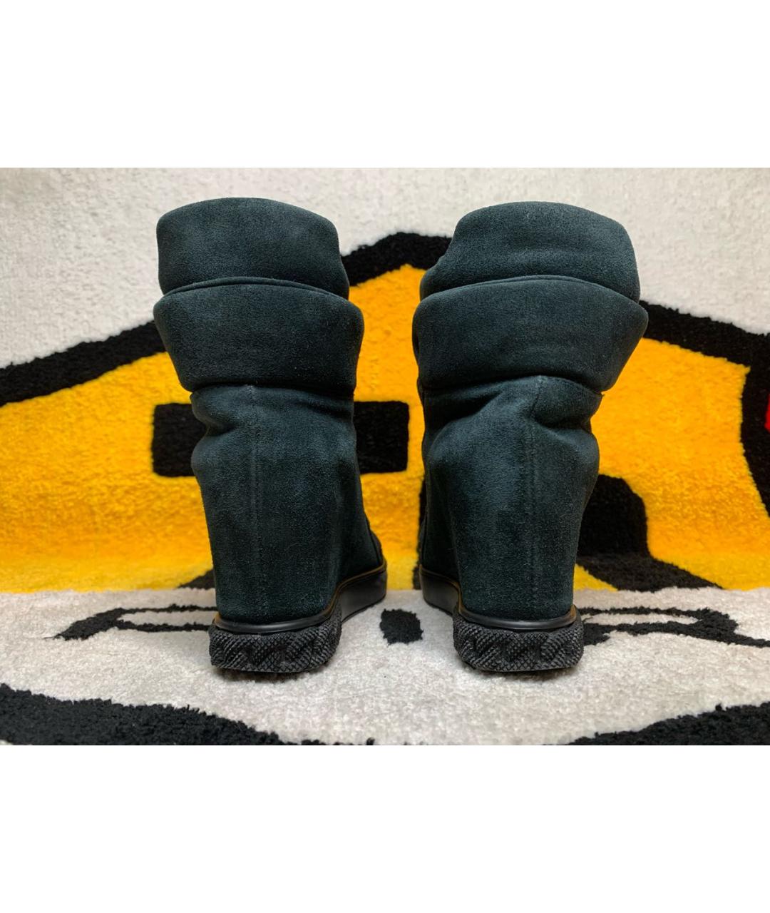 CASADEI Бирюзовые замшевые кеды, фото 4