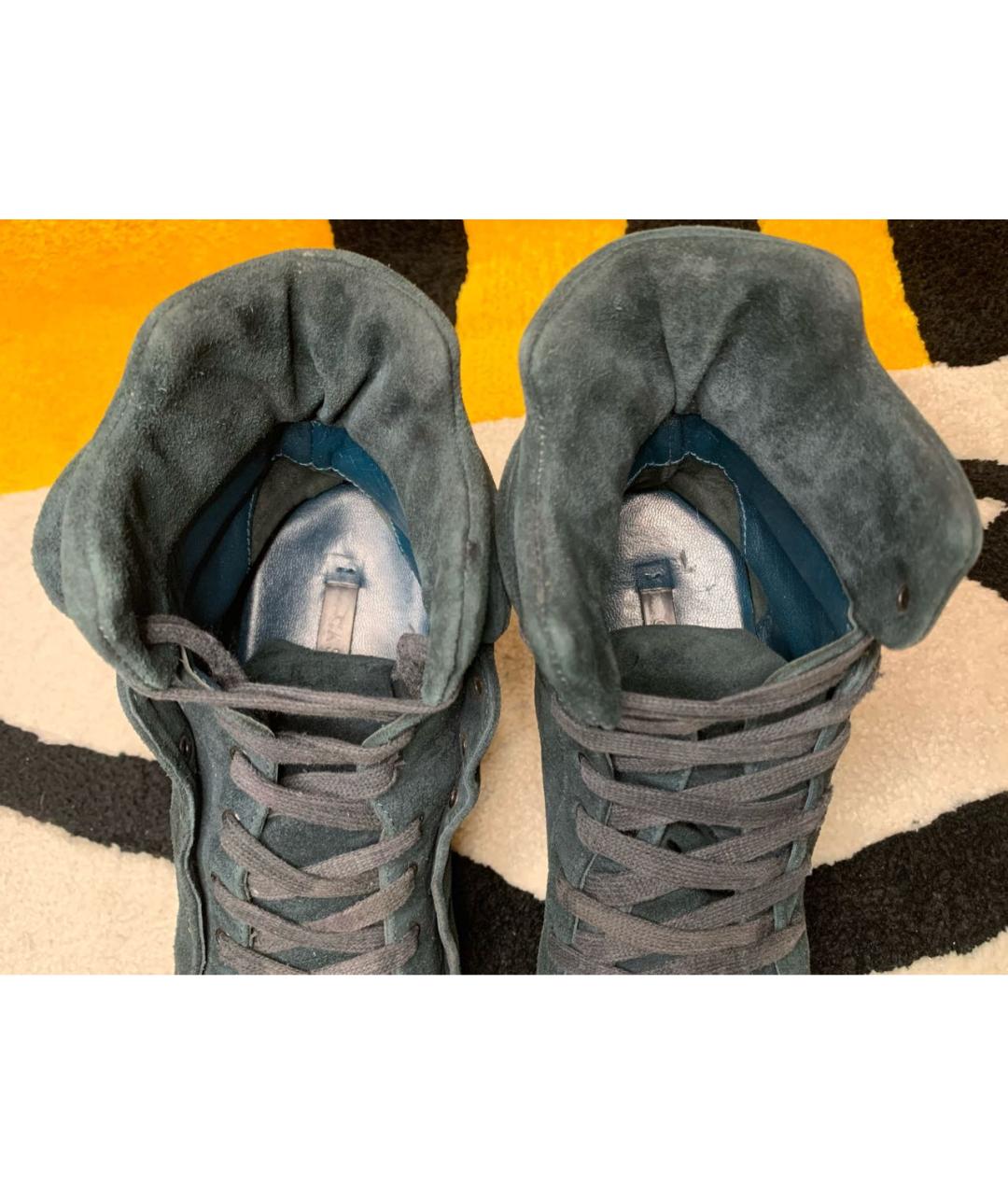 CASADEI Бирюзовые замшевые кеды, фото 6