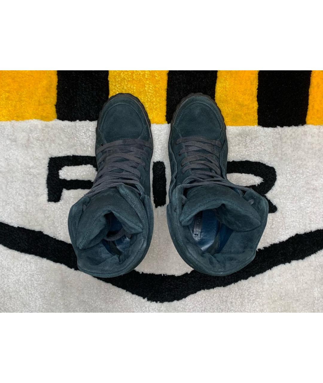 CASADEI Бирюзовые замшевые кеды, фото 3