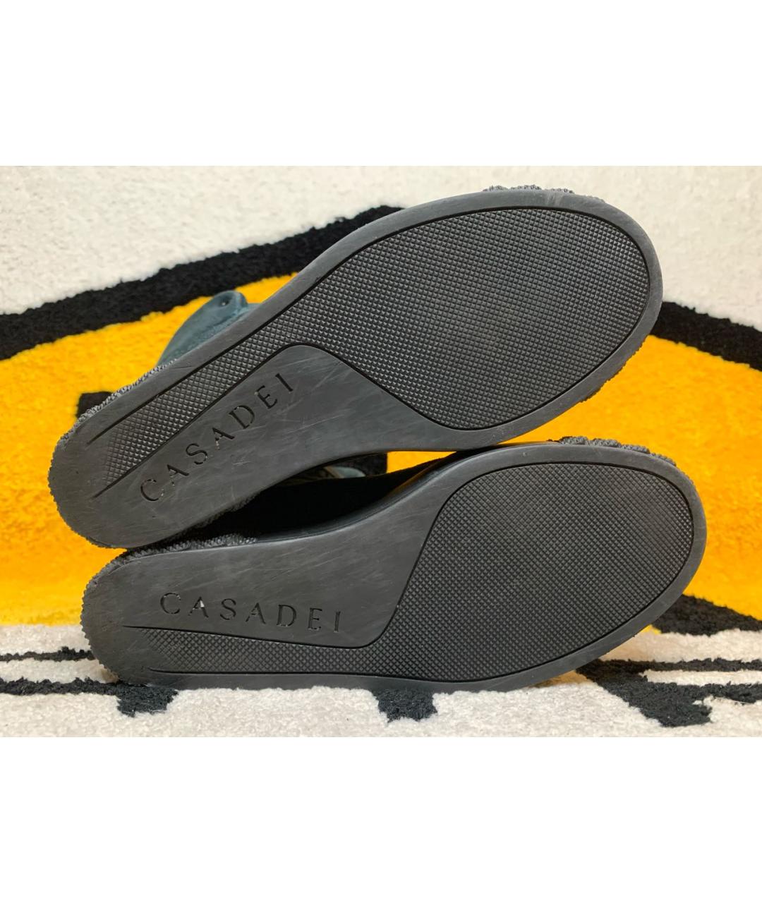 CASADEI Бирюзовые замшевые кеды, фото 8