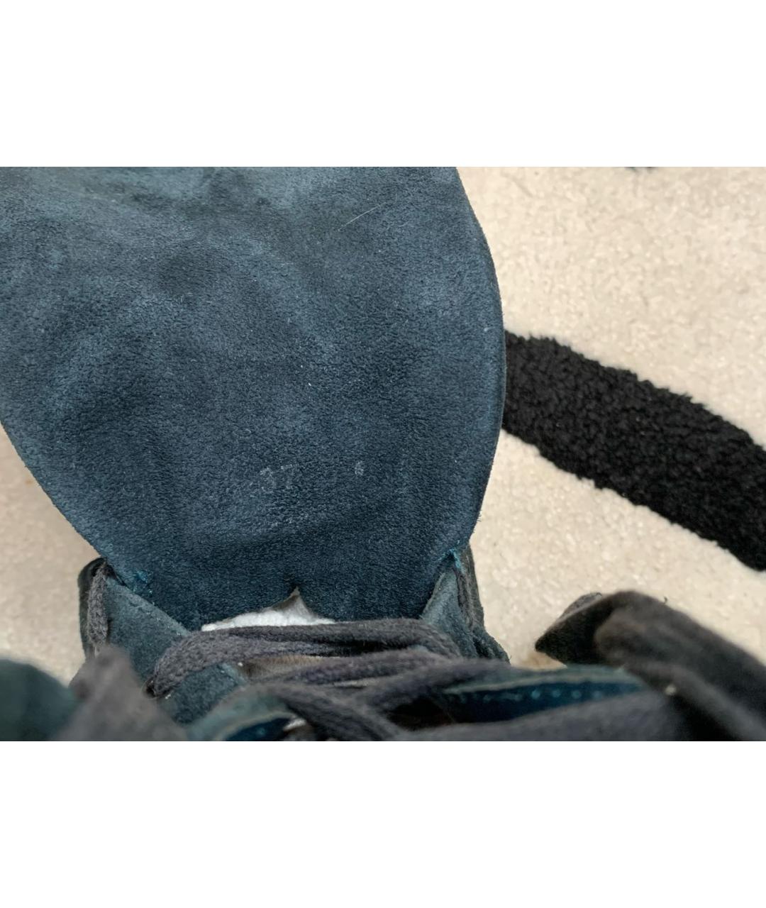 CASADEI Бирюзовые замшевые кеды, фото 7