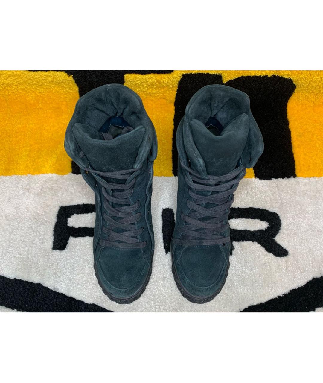 CASADEI Бирюзовые замшевые кеды, фото 2