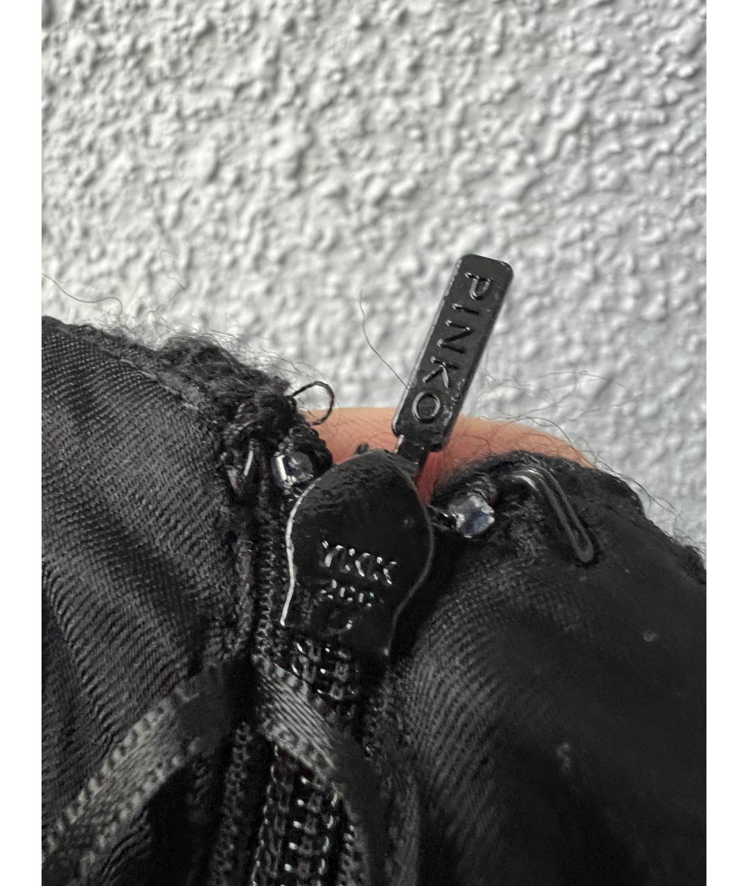 PINKO Черная хлопковая юбка миди, фото 4