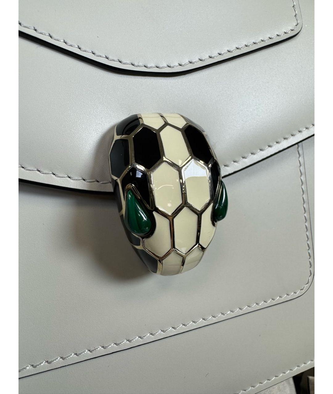 BVLGARI Бежевая кожаная сумка с короткими ручками, фото 7