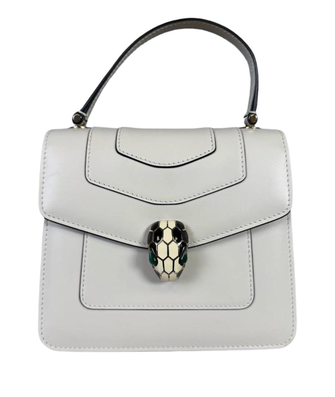 BVLGARI Бежевая кожаная сумка с короткими ручками, фото 1