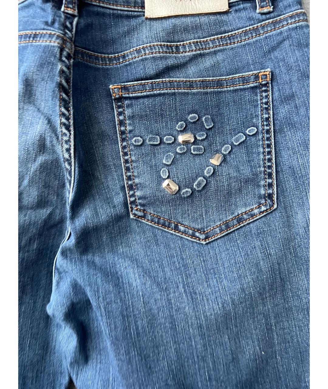 ESCADA Синие хлопковые прямые джинсы, фото 4