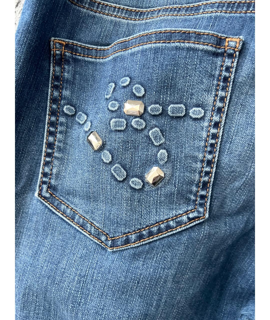 ESCADA Синие хлопковые прямые джинсы, фото 5