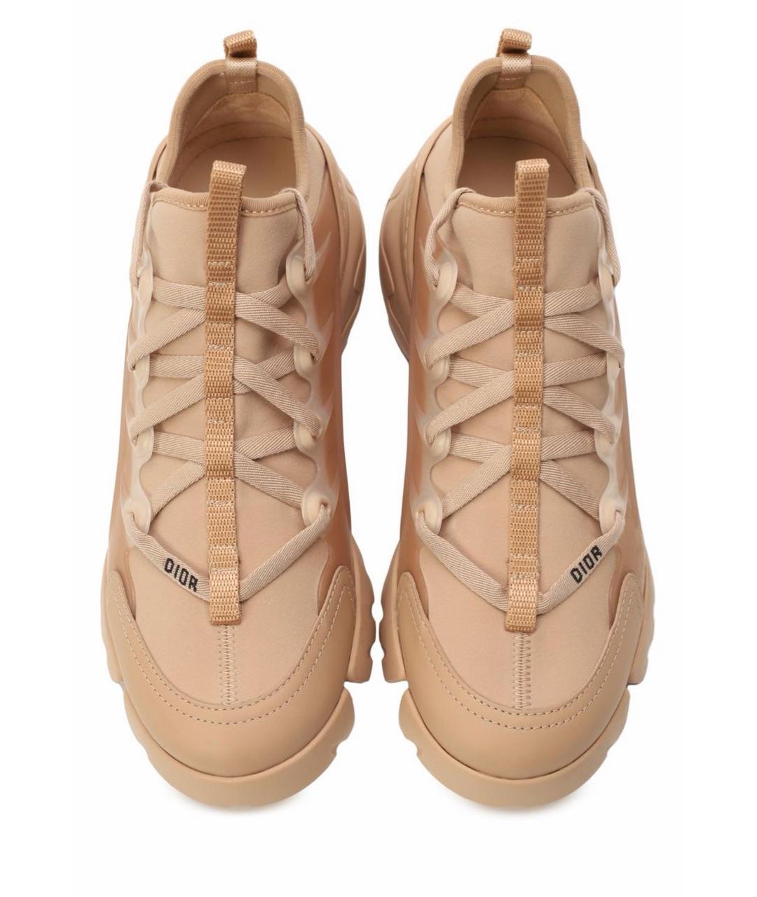 CHRISTIAN DIOR Коричневые неопреновые кроссовки, фото 4