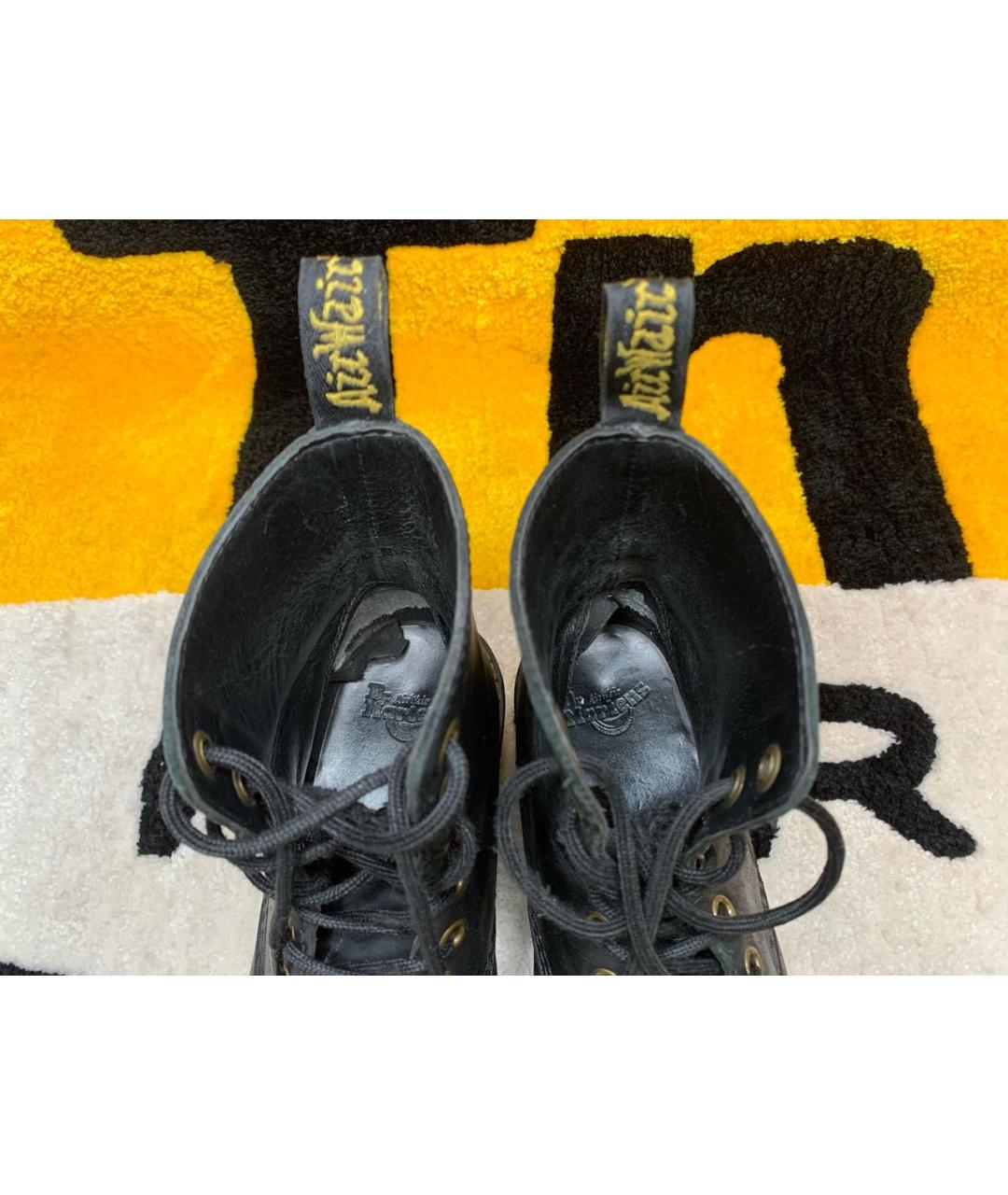 DR. MARTENS Черные кожаные ботинки, фото 6