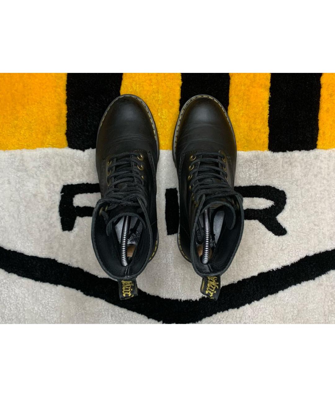 DR. MARTENS Черные кожаные ботинки, фото 3