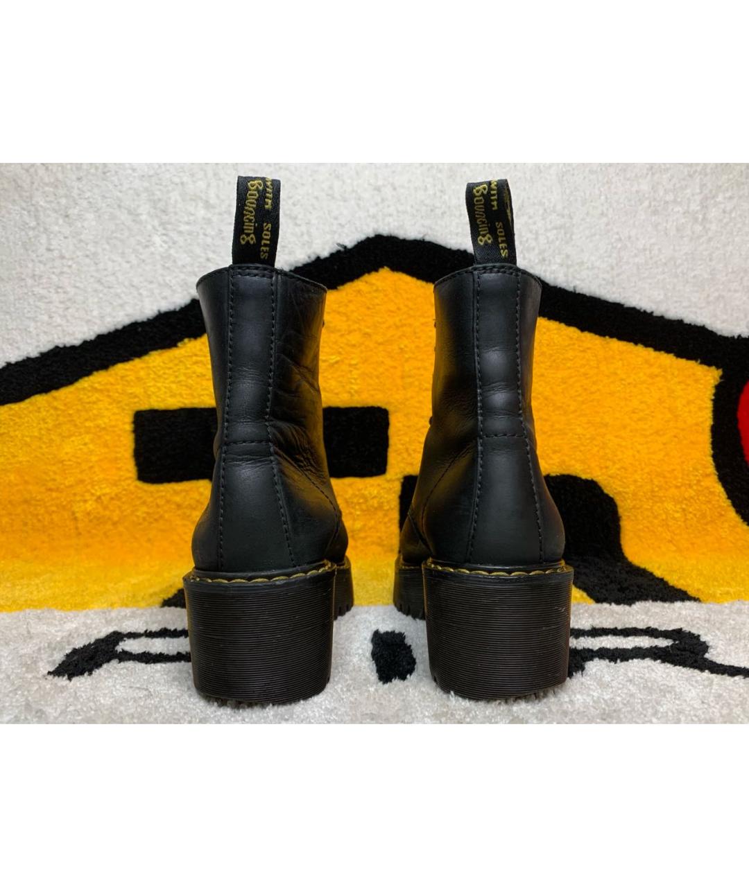 DR. MARTENS Черные кожаные ботинки, фото 4