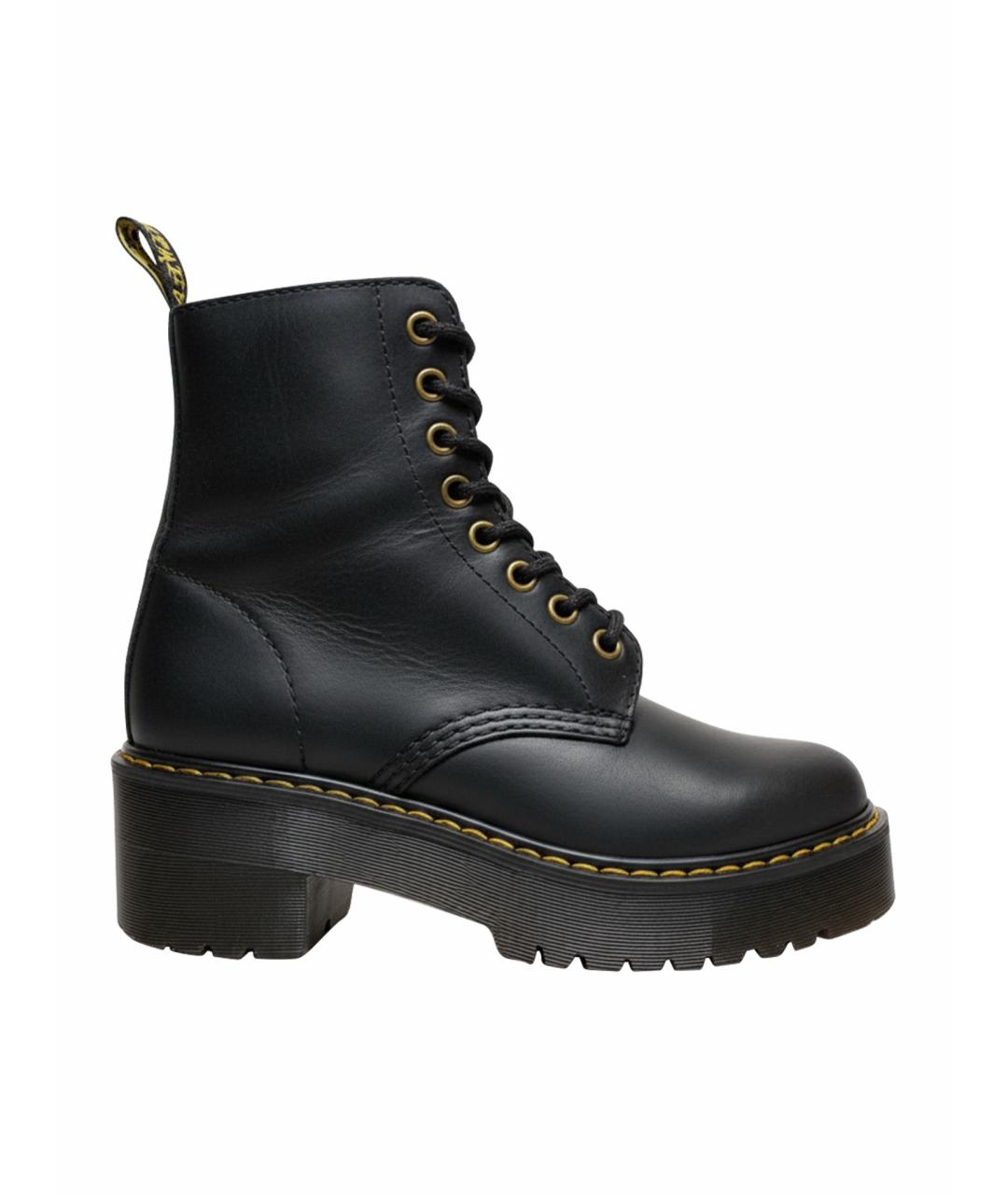 DR. MARTENS Черные кожаные ботинки, фото 1