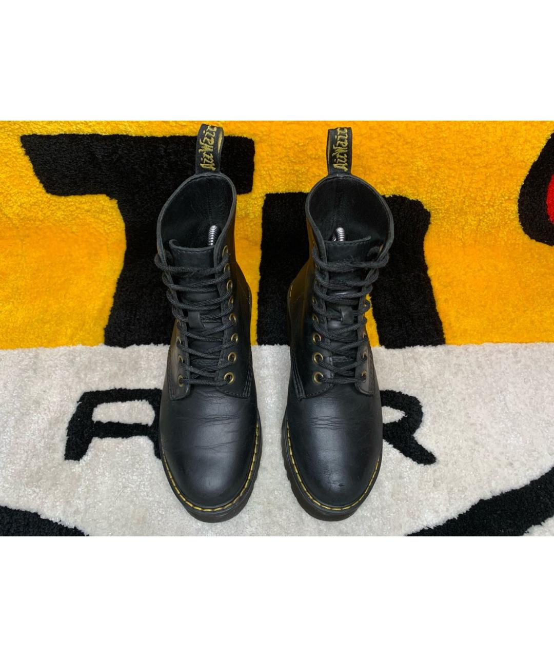 DR. MARTENS Черные кожаные ботинки, фото 2