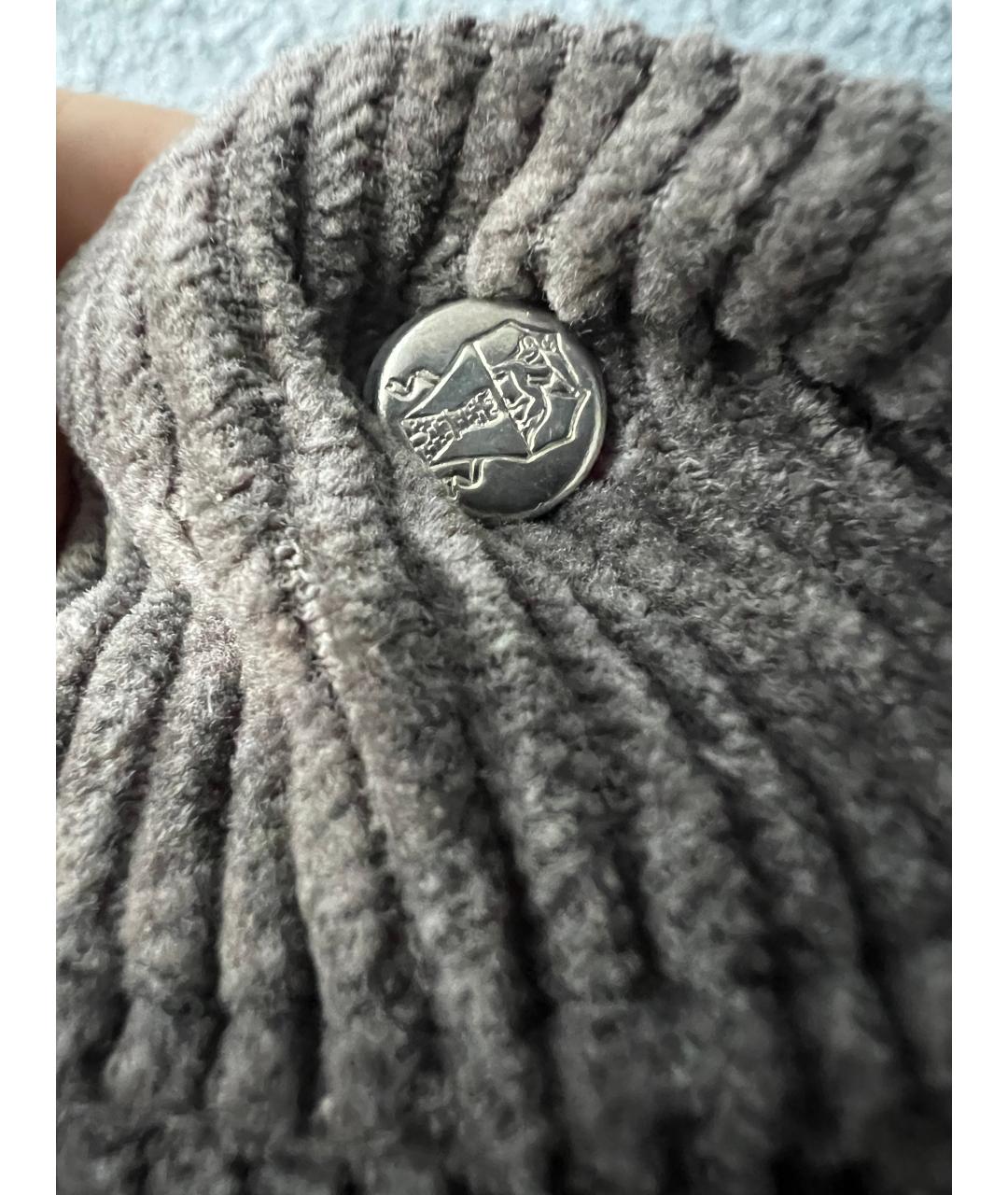 BRUNELLO CUCINELLI Коричневые хлопковые повседневные брюки, фото 8