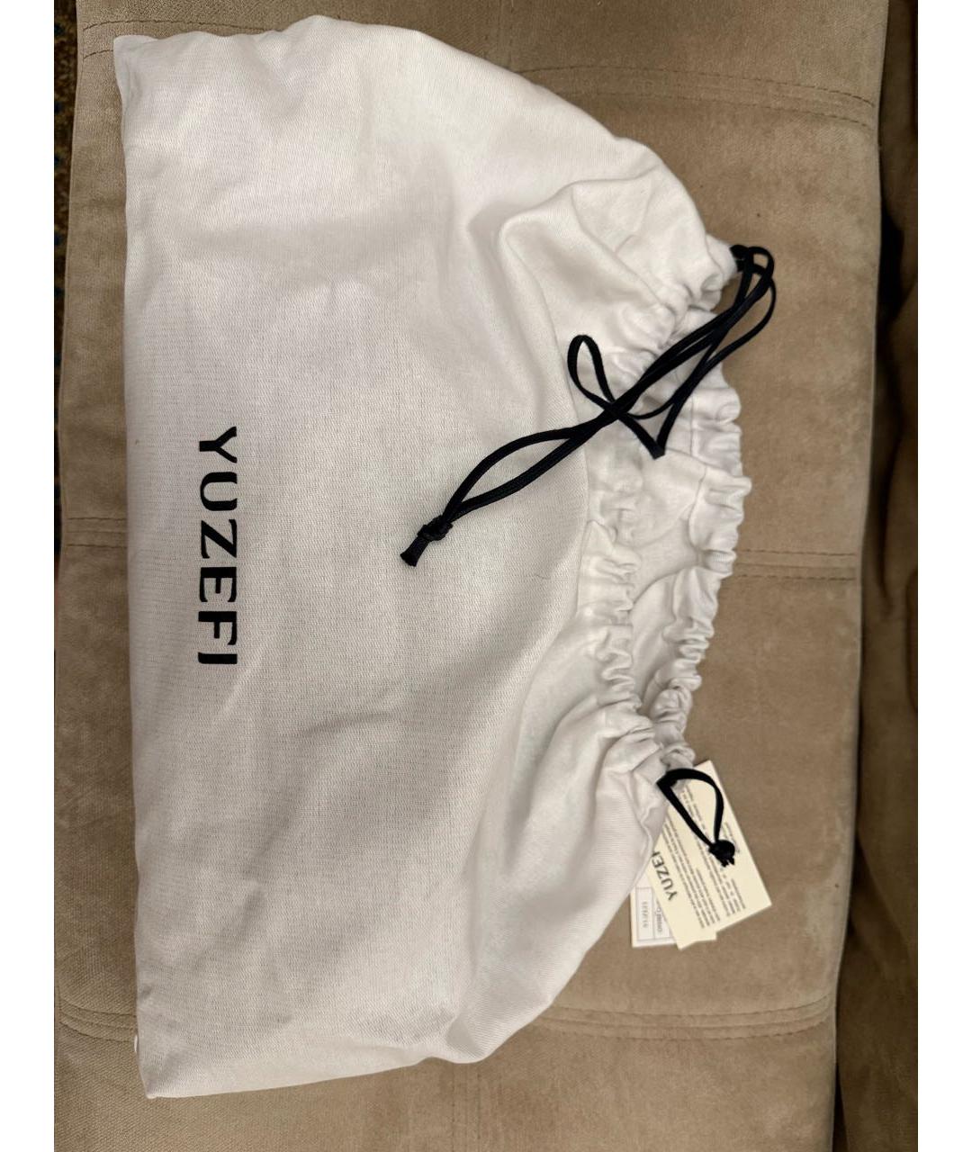 YUZEFI Коричневая кожаная сумка через плечо, фото 7