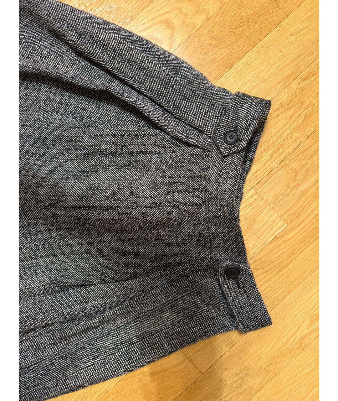 ALBERTA FERRETTI Серые шерстяные брюки узкие, фото 3