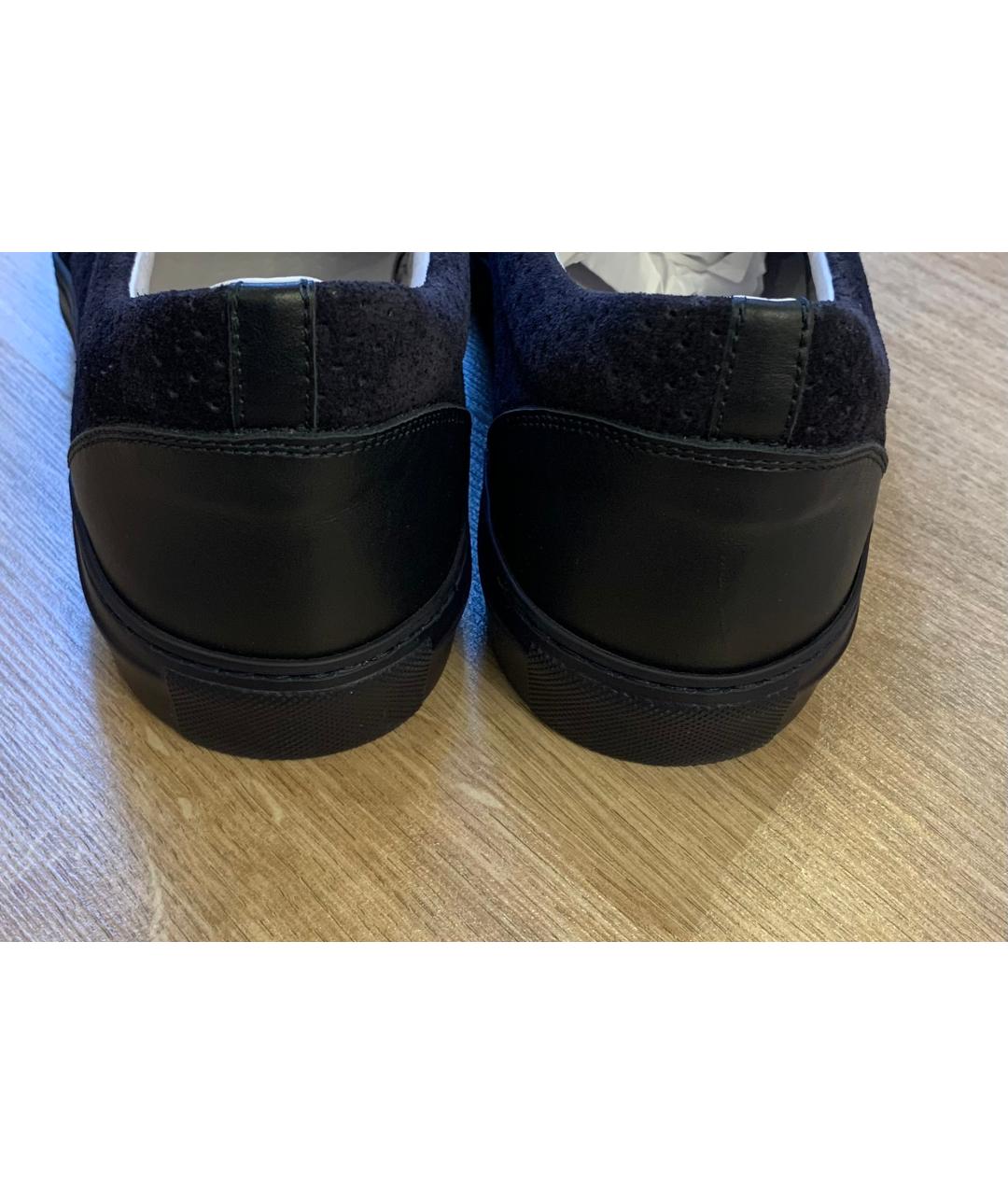 ROBERTO CAVALLI Темно-синие замшевые мокасины, фото 4