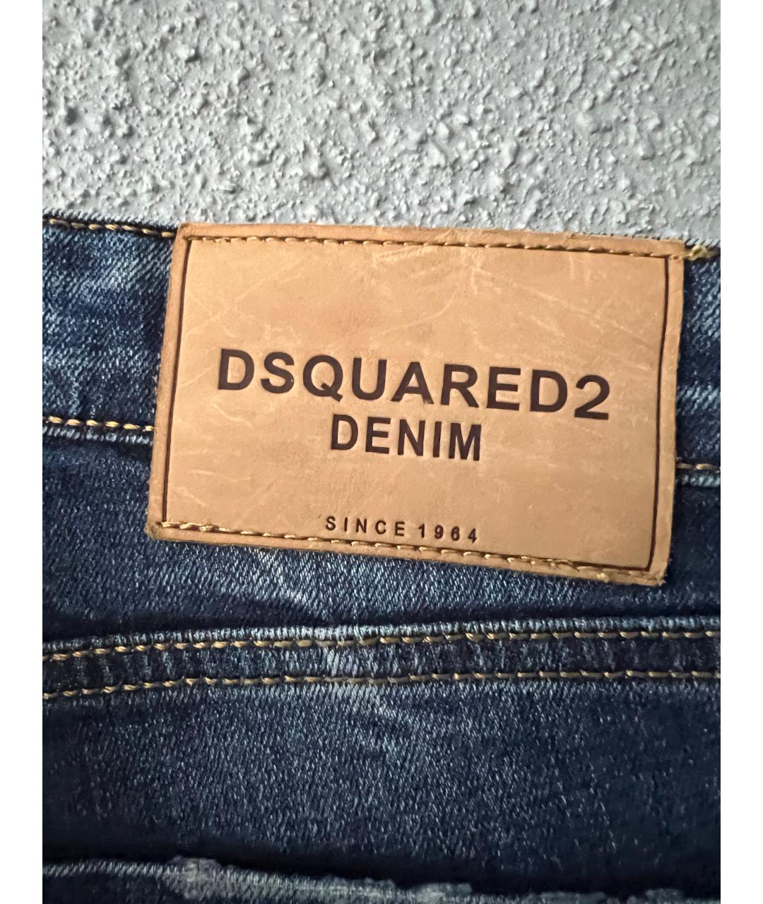 DSQUARED2 Темно-синие прямые джинсы, фото 7