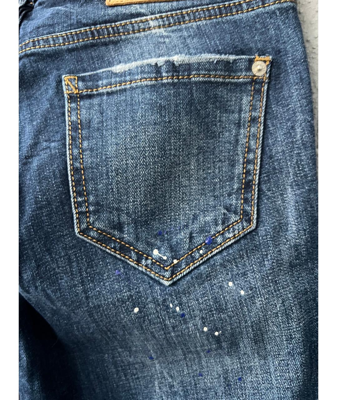 DSQUARED2 Темно-синие прямые джинсы, фото 6
