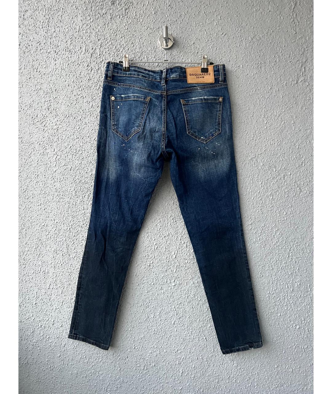 DSQUARED2 Темно-синие прямые джинсы, фото 2