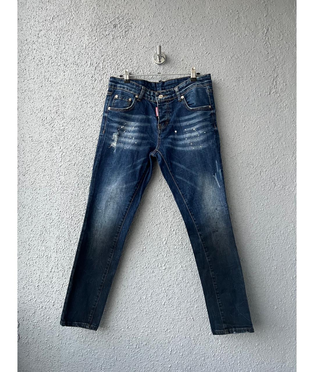 DSQUARED2 Темно-синие прямые джинсы, фото 10