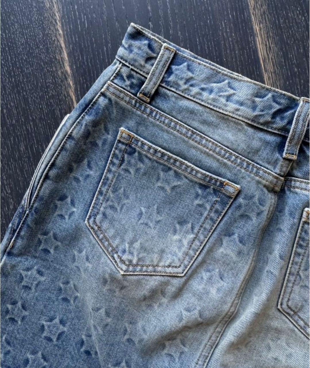 SAINT LAURENT Синяя деним юбка мини, фото 6