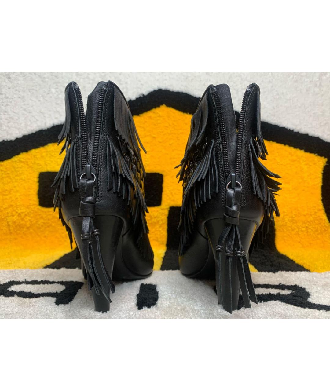 ASH Черные кожаные ботильоны, фото 6