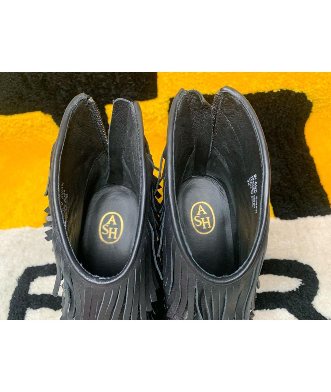 ASH Черные кожаные ботильоны, фото 7